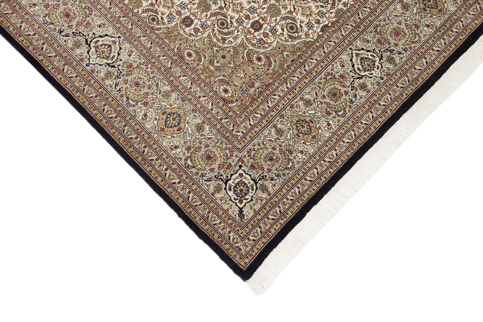 Tabriz Mahi Rug (elfenbein/beige und braun, neu, 305cm x 205cm) (21. Jahrhundert und zeitgenössisch) im Angebot