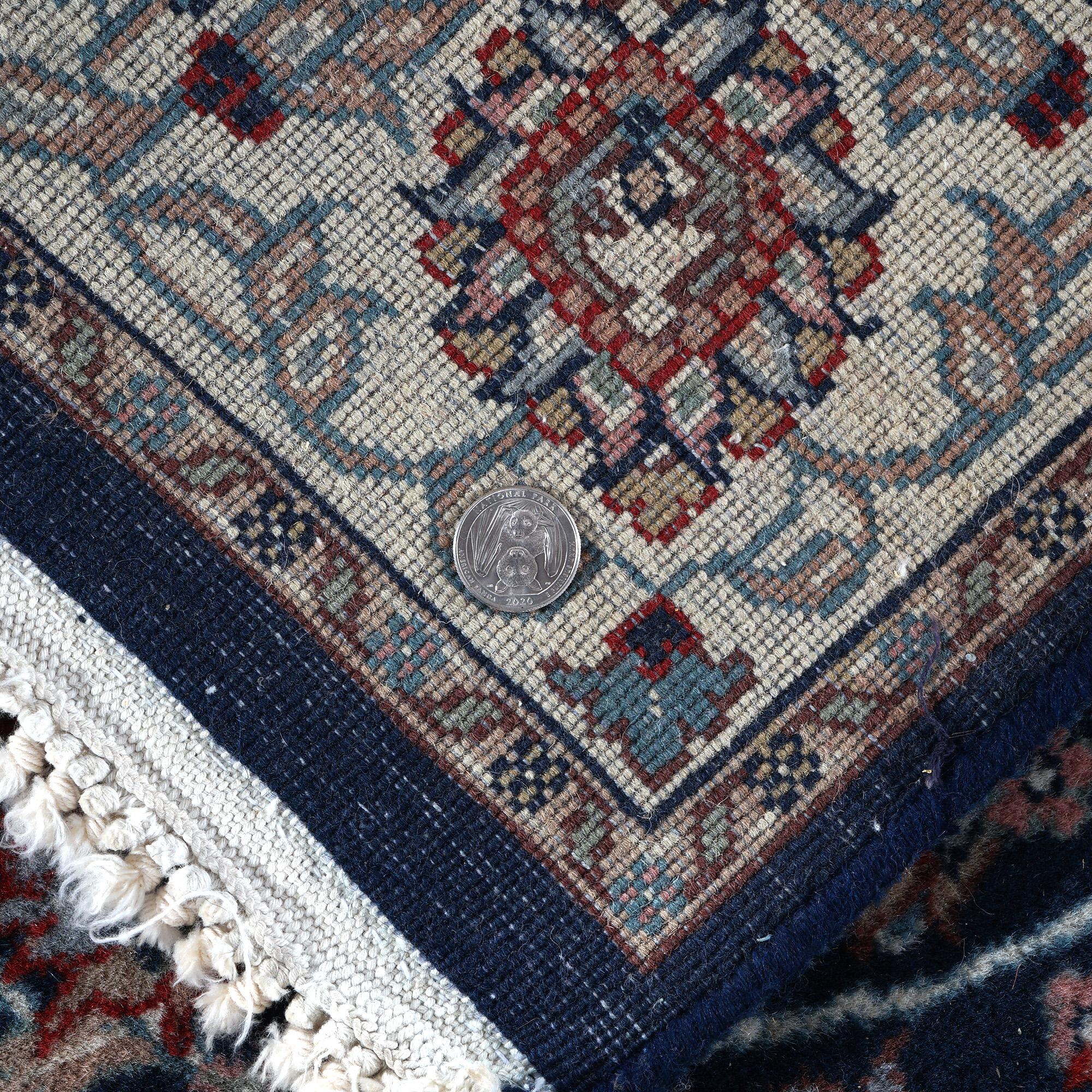 Tabriz Oriental Wool Rug, Blue & White, 20th C For Sale 7
