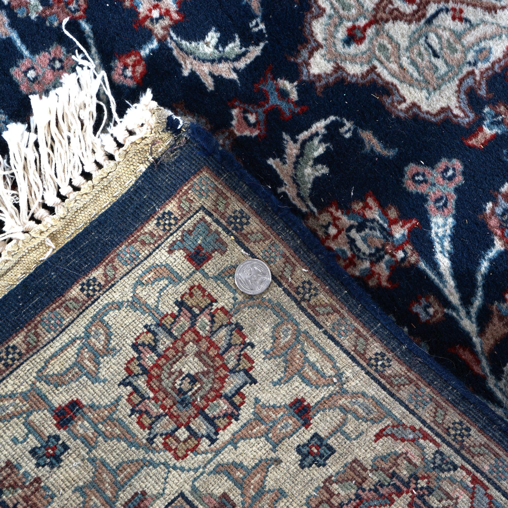 Tabriz Oriental Wool Rug, Blue & White, 20th C For Sale 9