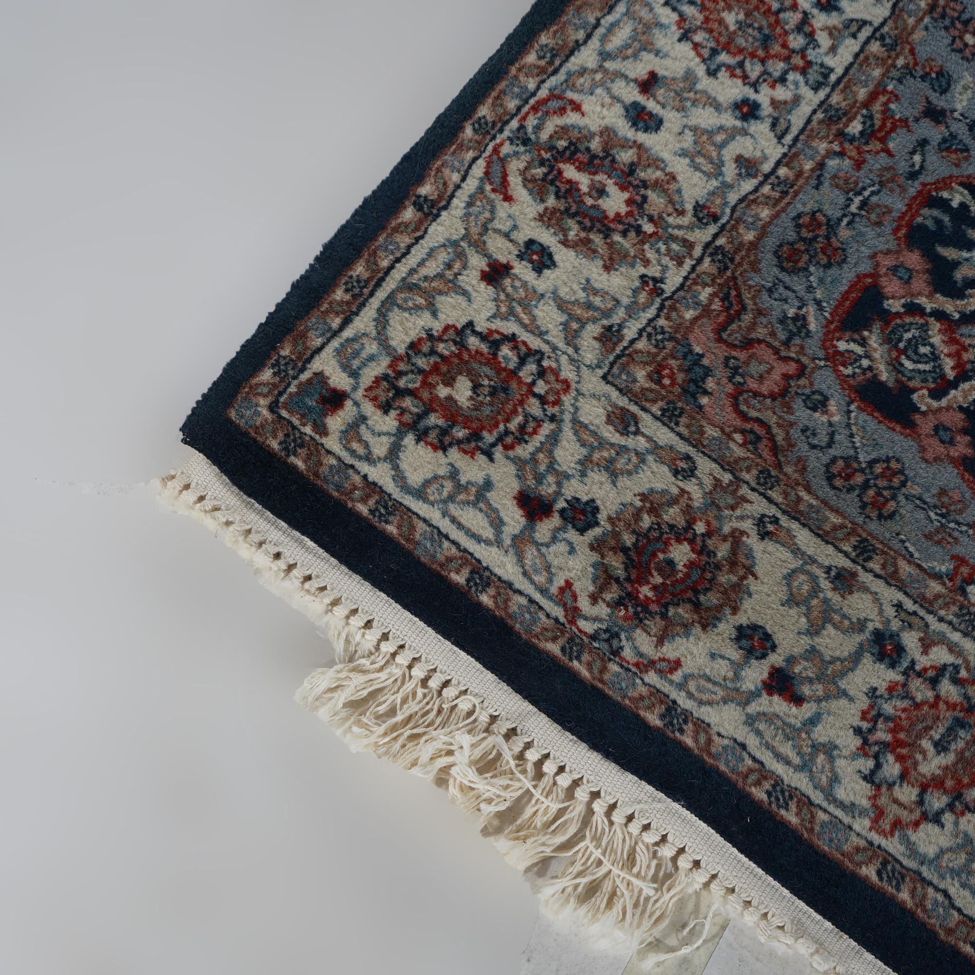 Tabriz Oriental Wool Rug, Blue & White, 20th C For Sale 1