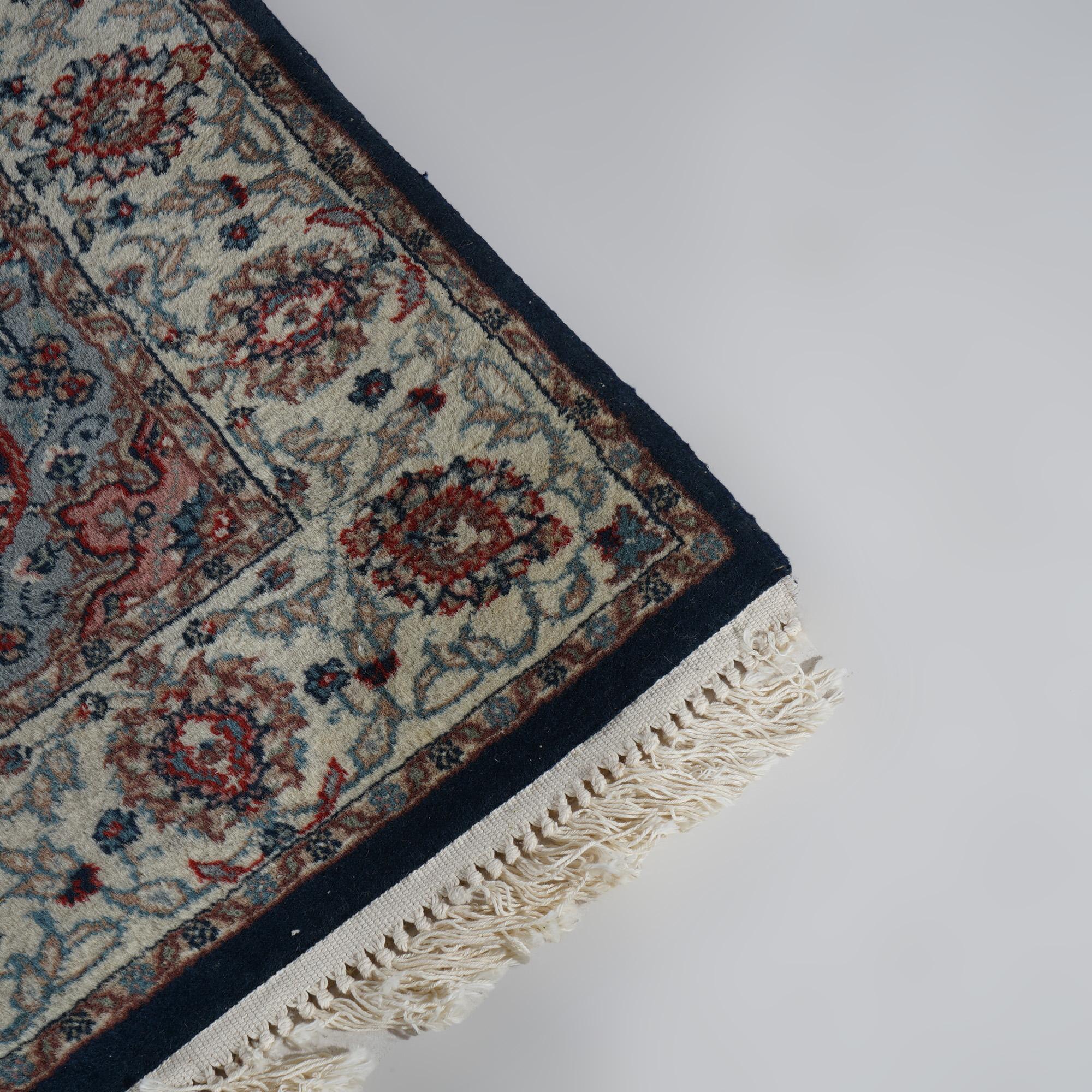 Tabriz Oriental Wool Rug, Blue & White, 20th C For Sale 2