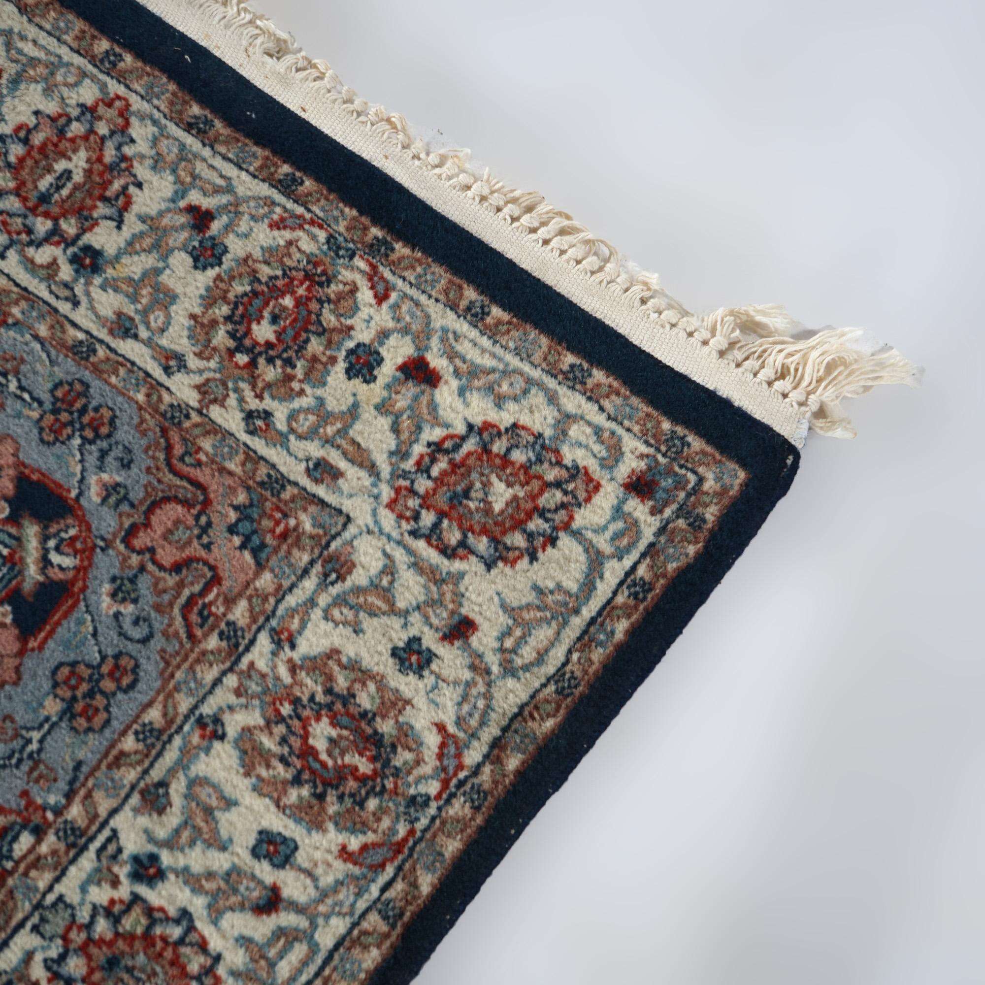 Tabriz Oriental Wool Rug, Blue & White, 20th C For Sale 3
