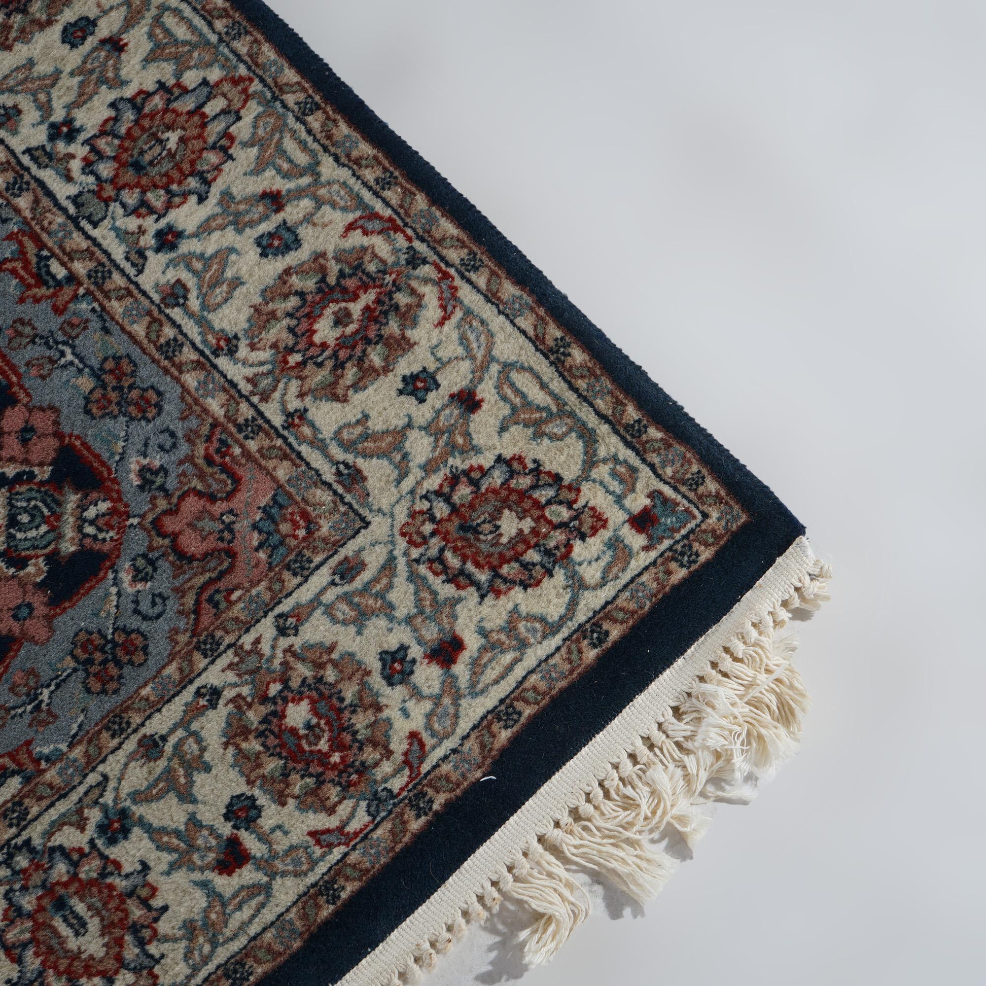 Tabriz Oriental Wool Rug, Blue & White, 20th C For Sale 4