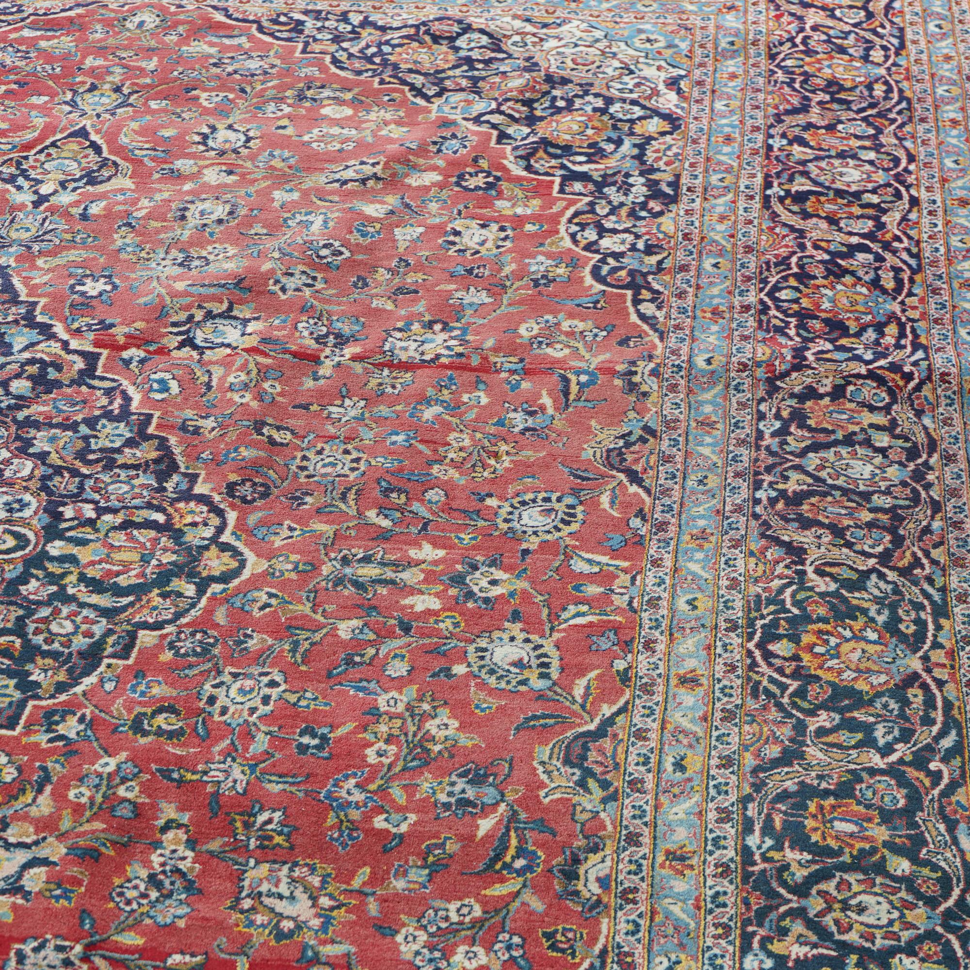 Tabriz Persian Oriental Room Size Wool Rug Circa 1950 For Sale 5