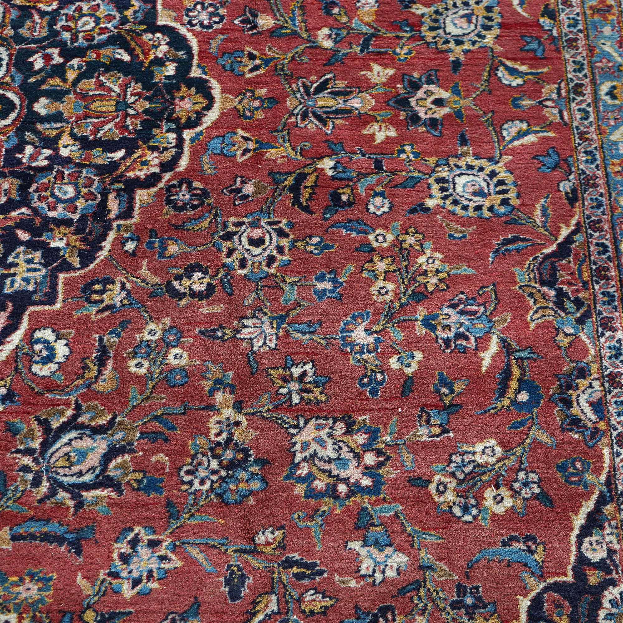 Tabriz Persian Oriental Room Size Wool Rug Circa 1950 For Sale 11