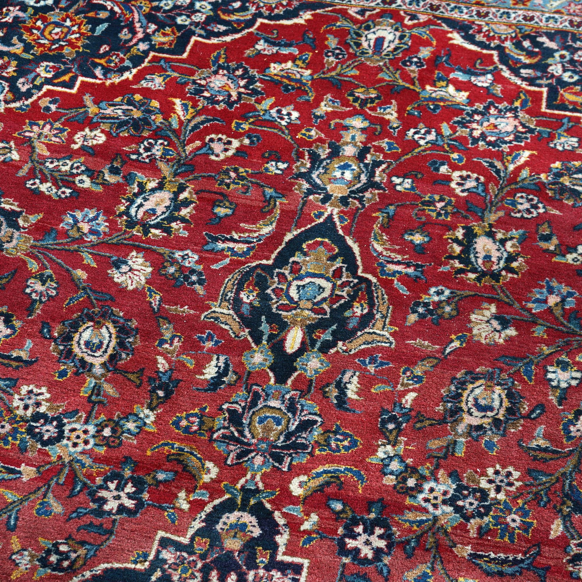 Tabriz Persian Oriental Room Size Wool Rug Circa 1950 For Sale 13
