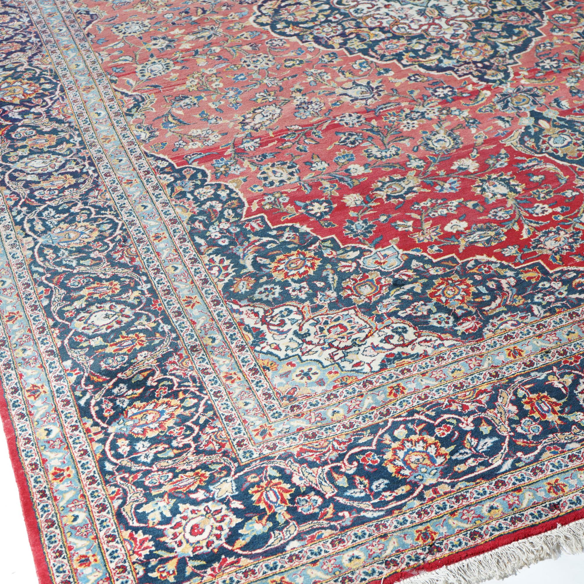 20th Century Tabriz Persian Oriental Room Size Wool Rug Circa 1950 For Sale