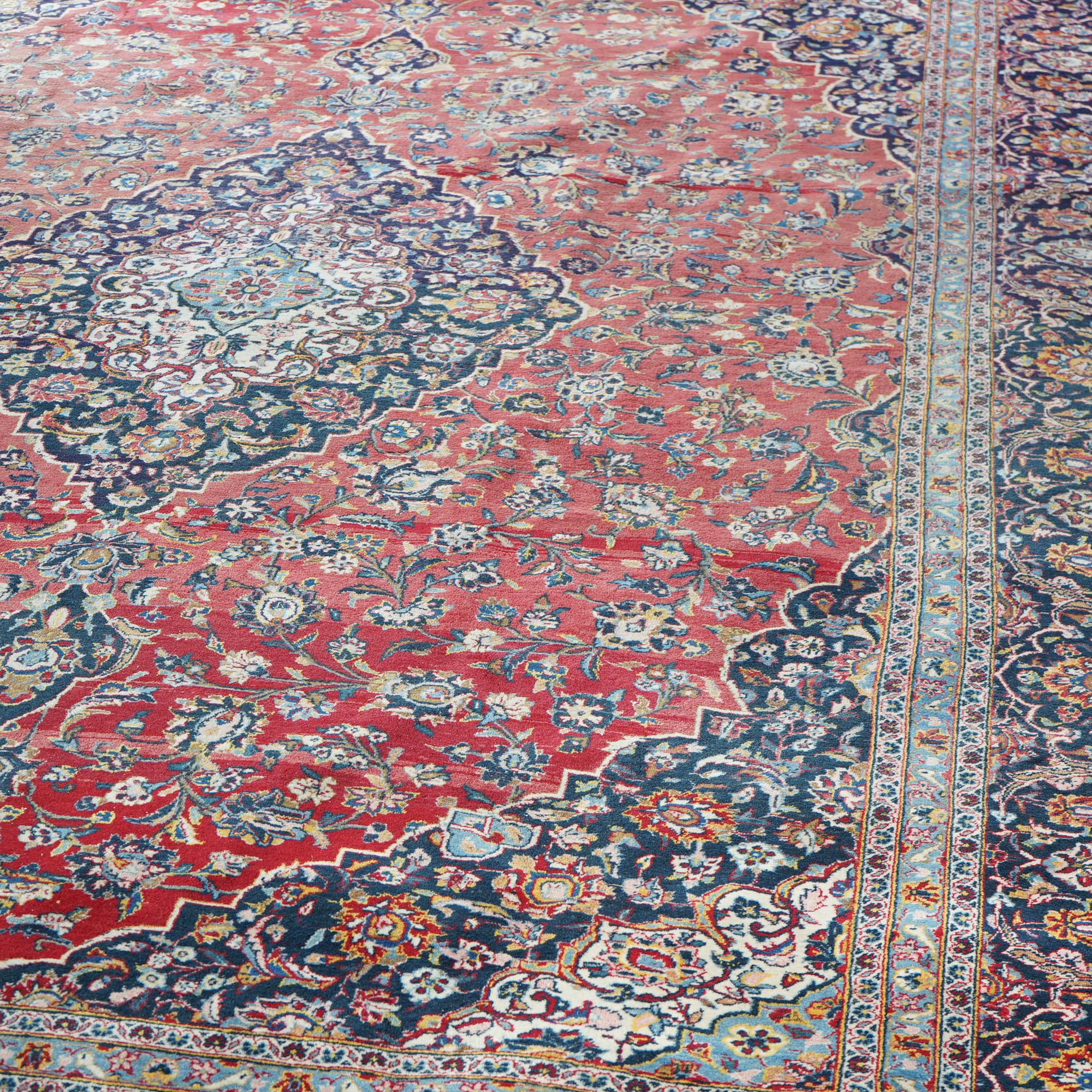 Tabriz Persian Oriental Room Size Wool Rug Circa 1950 For Sale 4