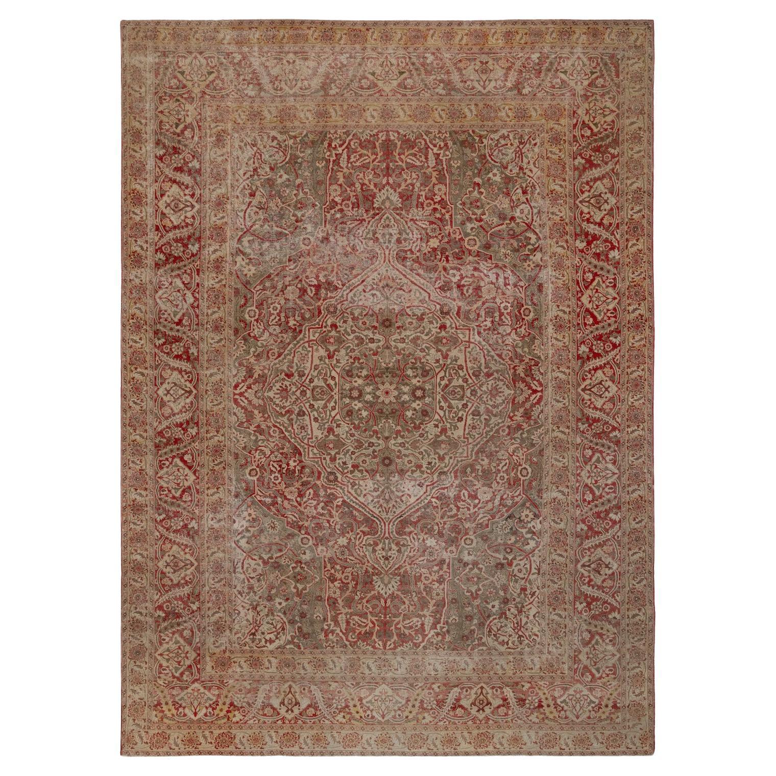 Tabriz Rug Antique, circa 1900s