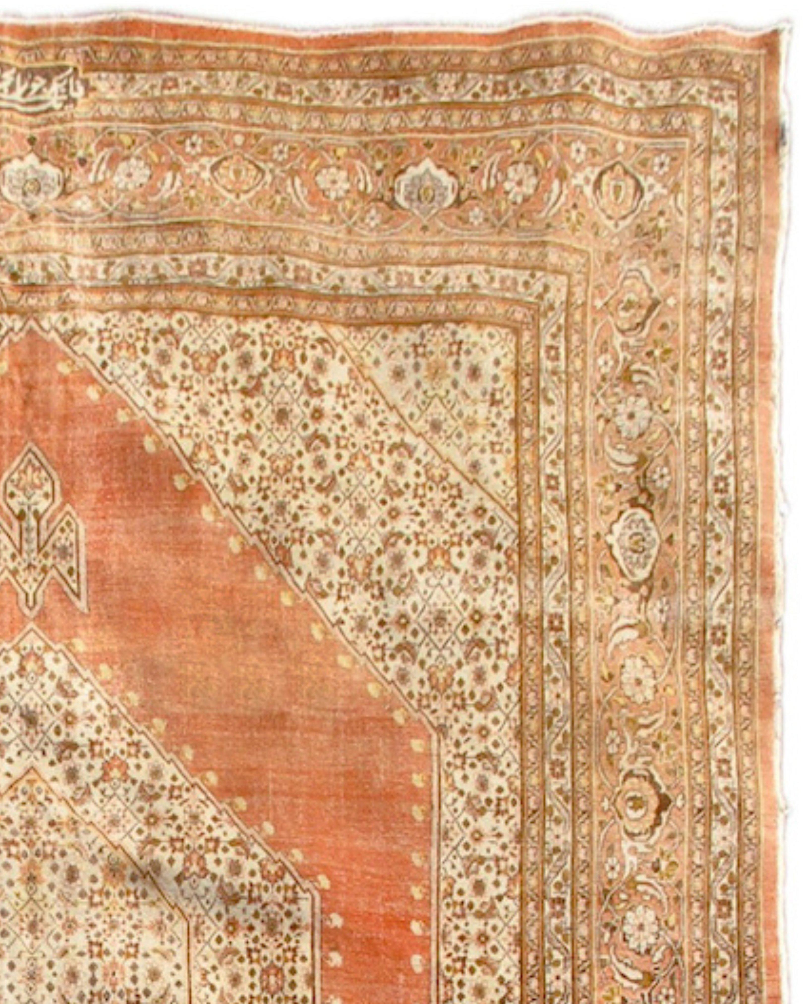 19th Century Antique Persian Tabriz Rug, c. 1900 For Sale