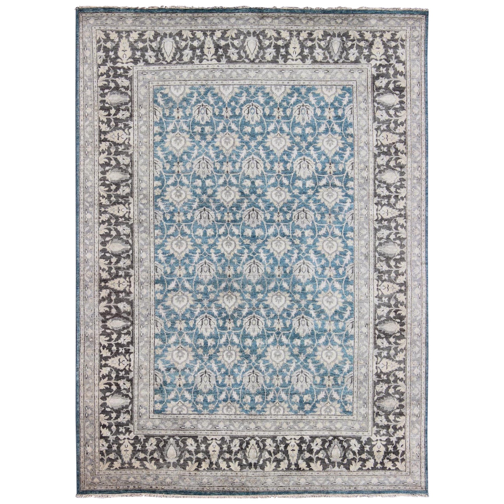 Alfombra Tabriz de lana con diseño integral de Keivan Woven Arts