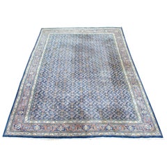 Tabriz Rug Large Blue Carpet, Persian