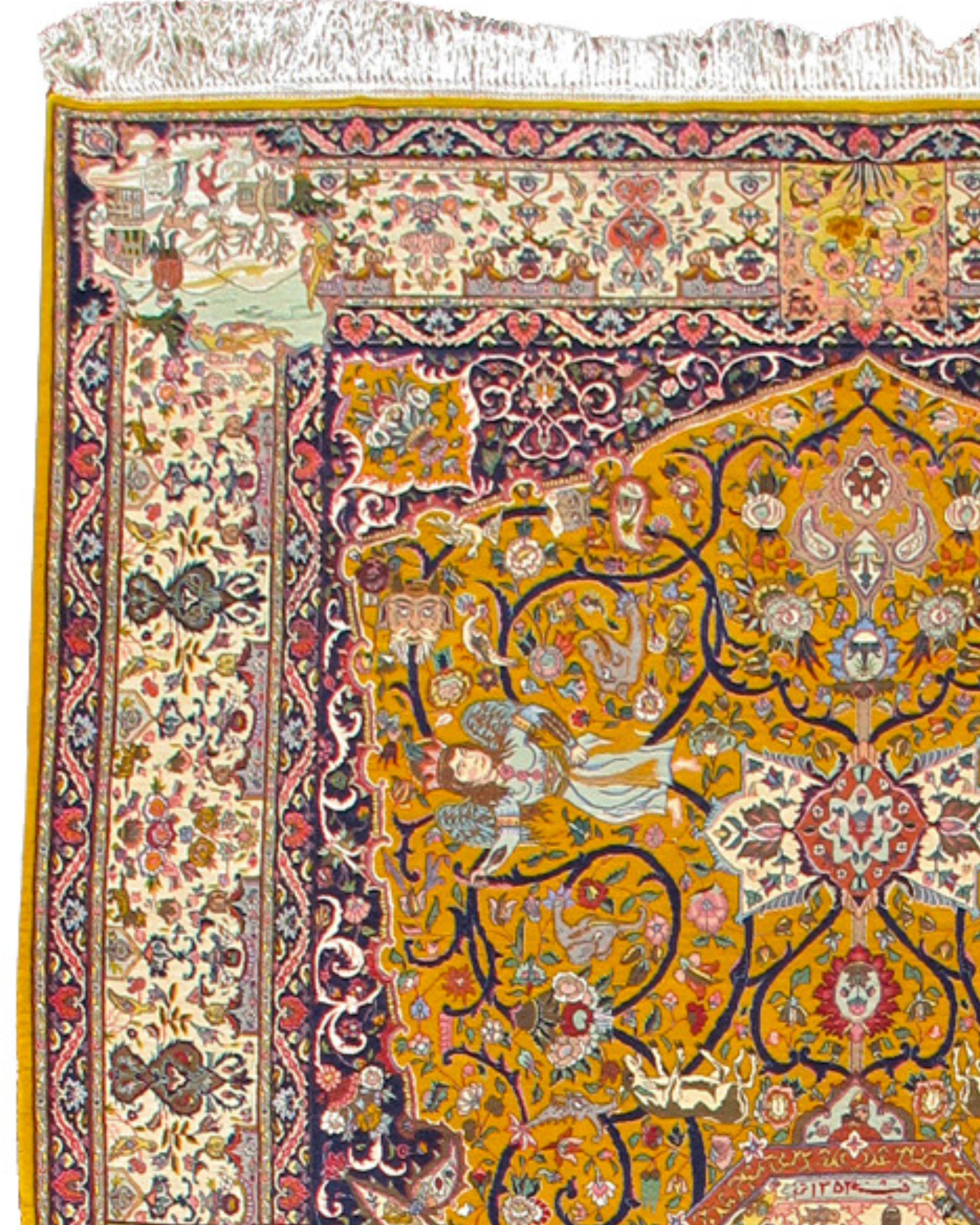 Persian Tabriz Rug, Late 20th century For Sale