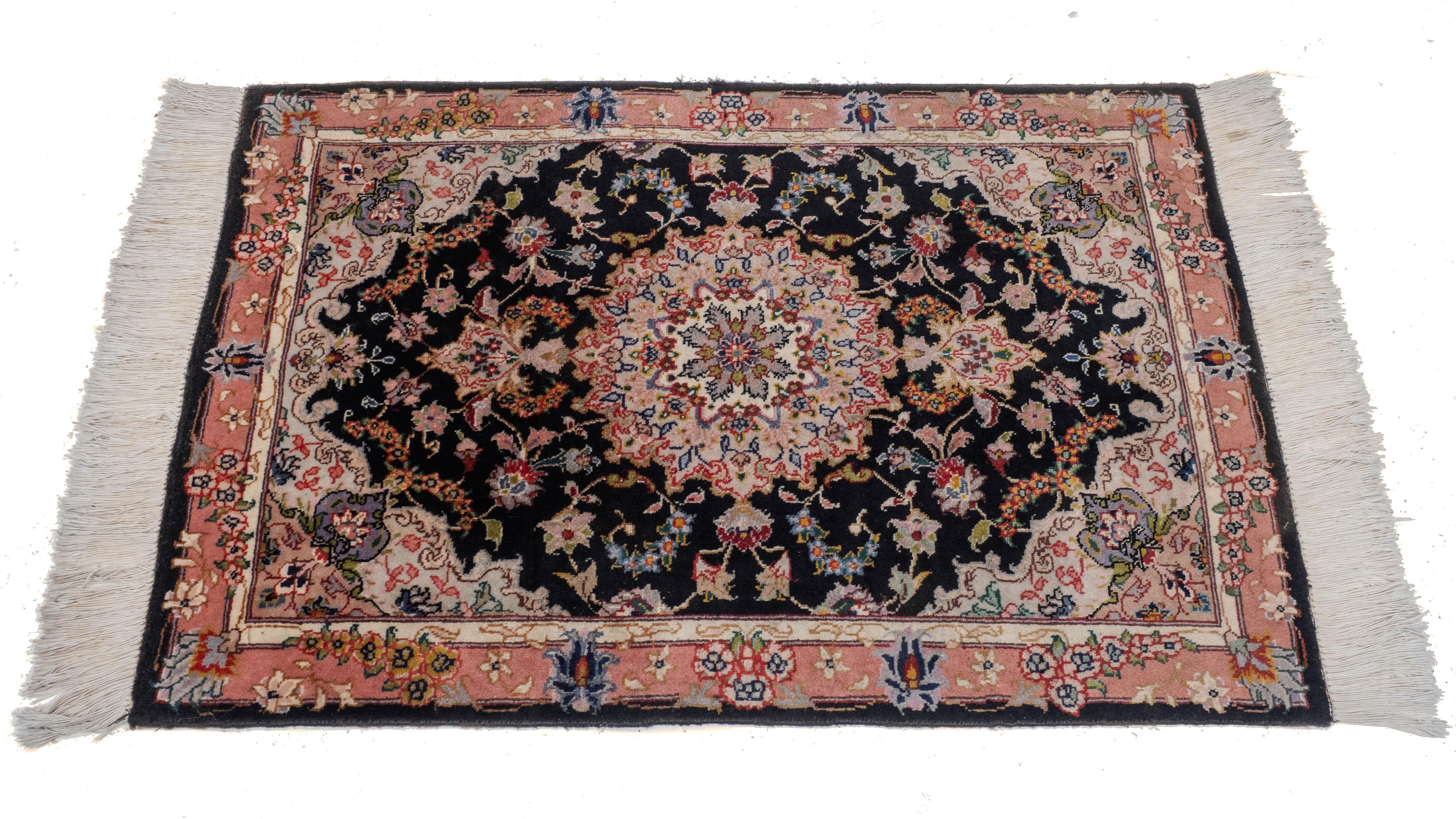 Hand-Woven Tabriz Small Persian Handwoven Rug 3'6