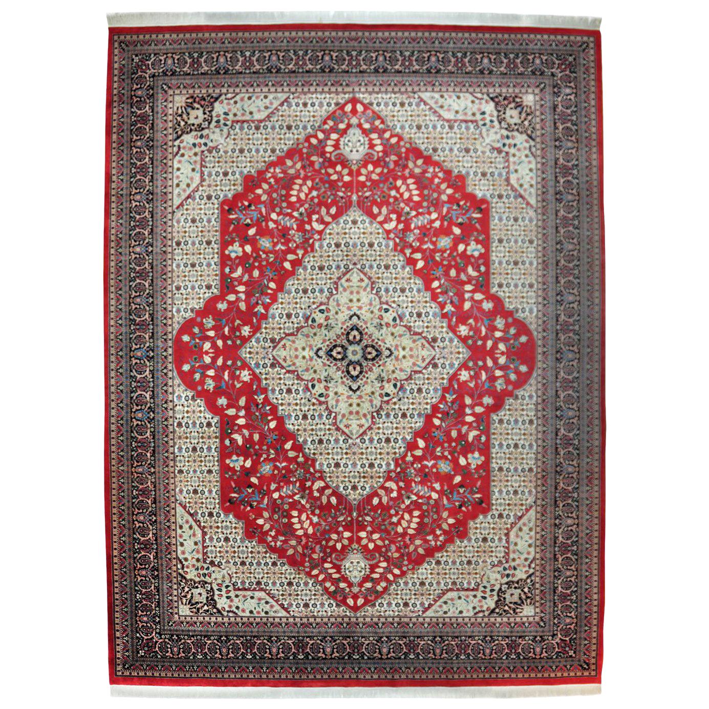 Tabriz style Hand Knotted Wool, Rug, Carpet For Sale