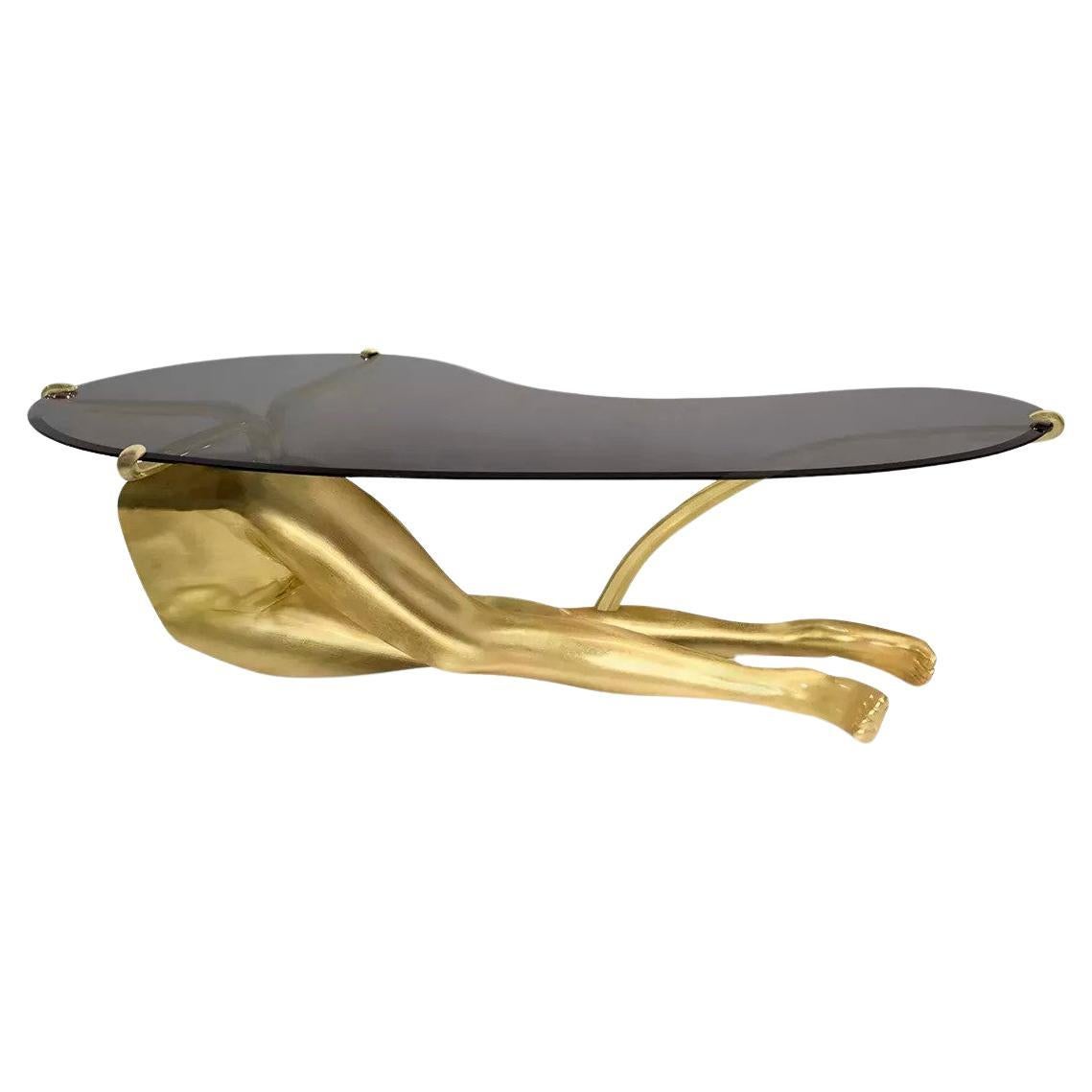 Tavolino Tabu in foglia d'oro