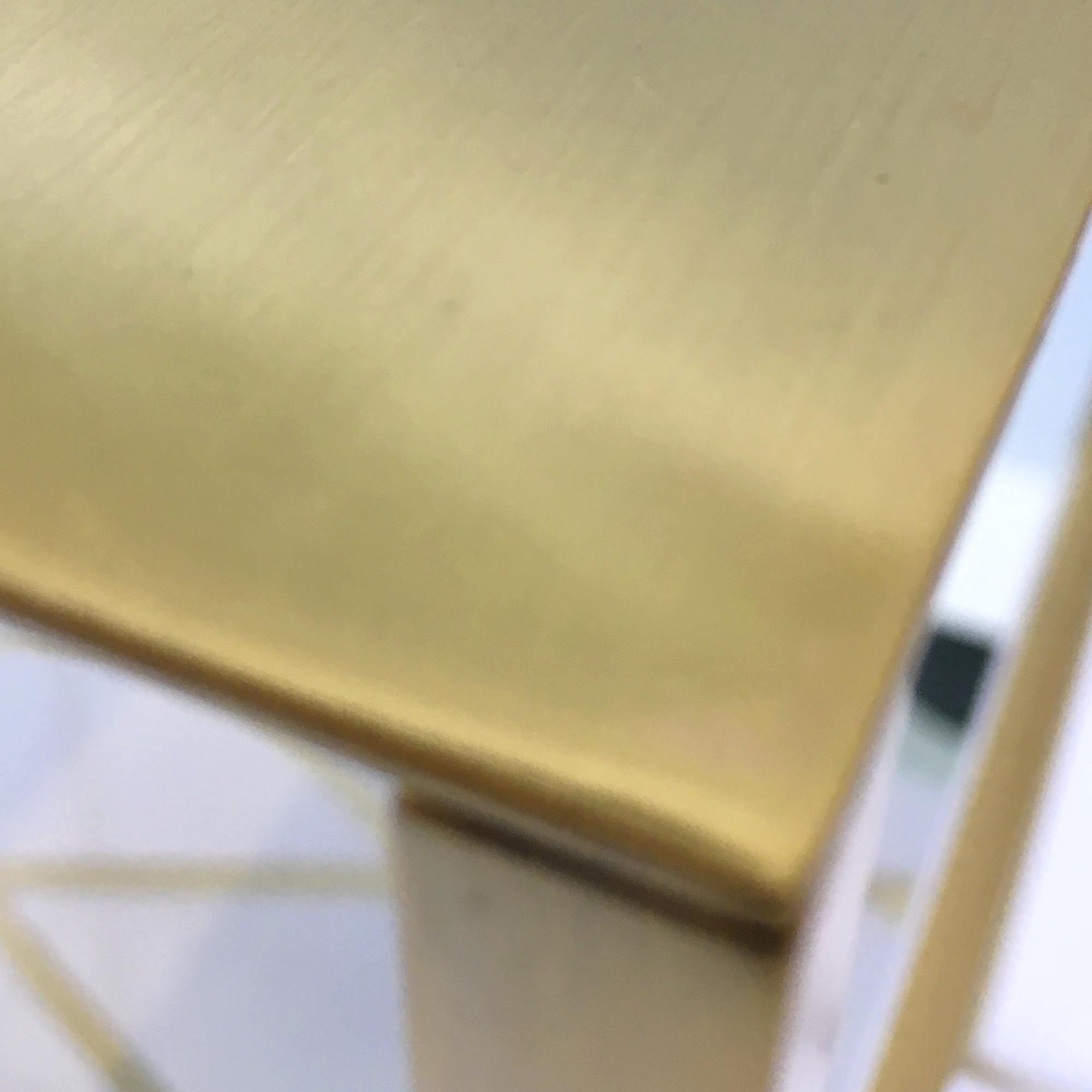 Modern In Stock in Los Angeles, Tabu Square Gold and Brass Coffee Table, Made in Italy For Sale