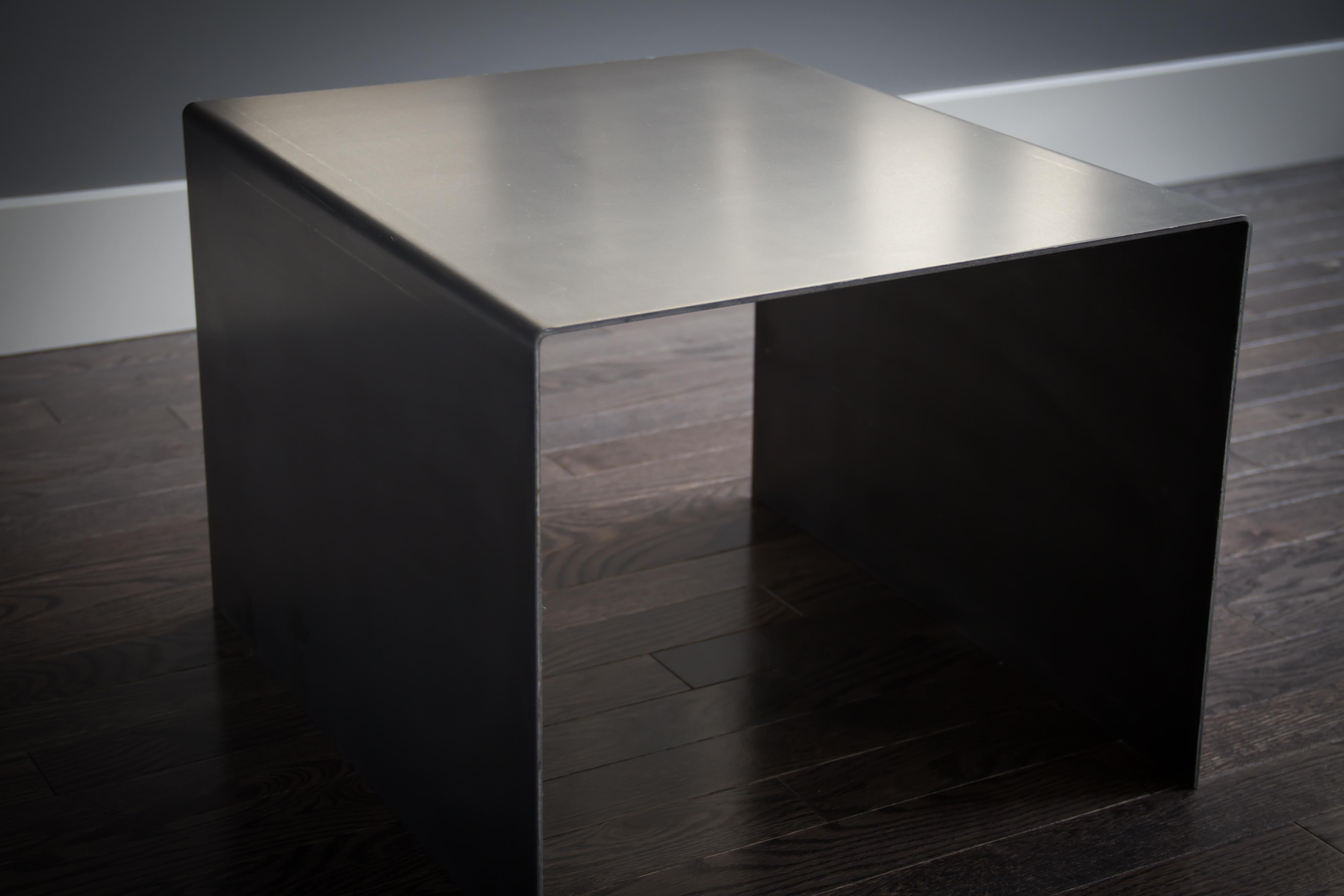 Tabula Rasa Coffee Table Nesting Style in Raw Black Steel by Mtharu For Sale 5