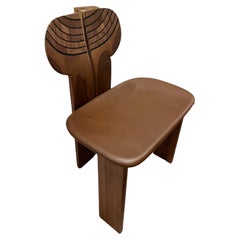 Sedia Tacchini Africa in pelle e noce di Afra & Tobia Scarpa in STOCK