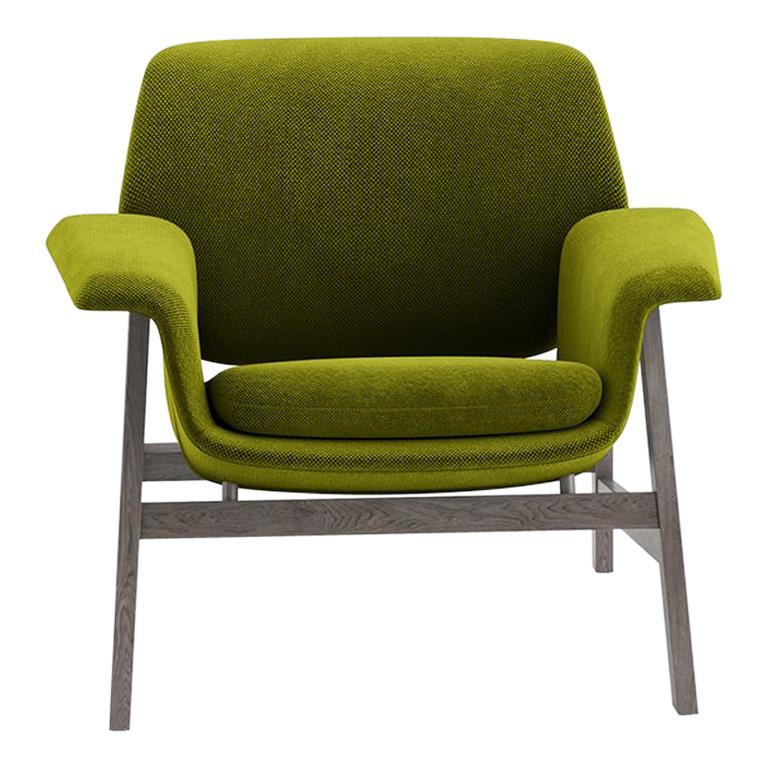 Tacchini Agnese Armchair in Green Calantha Fabric by Gianfranco Frattini
