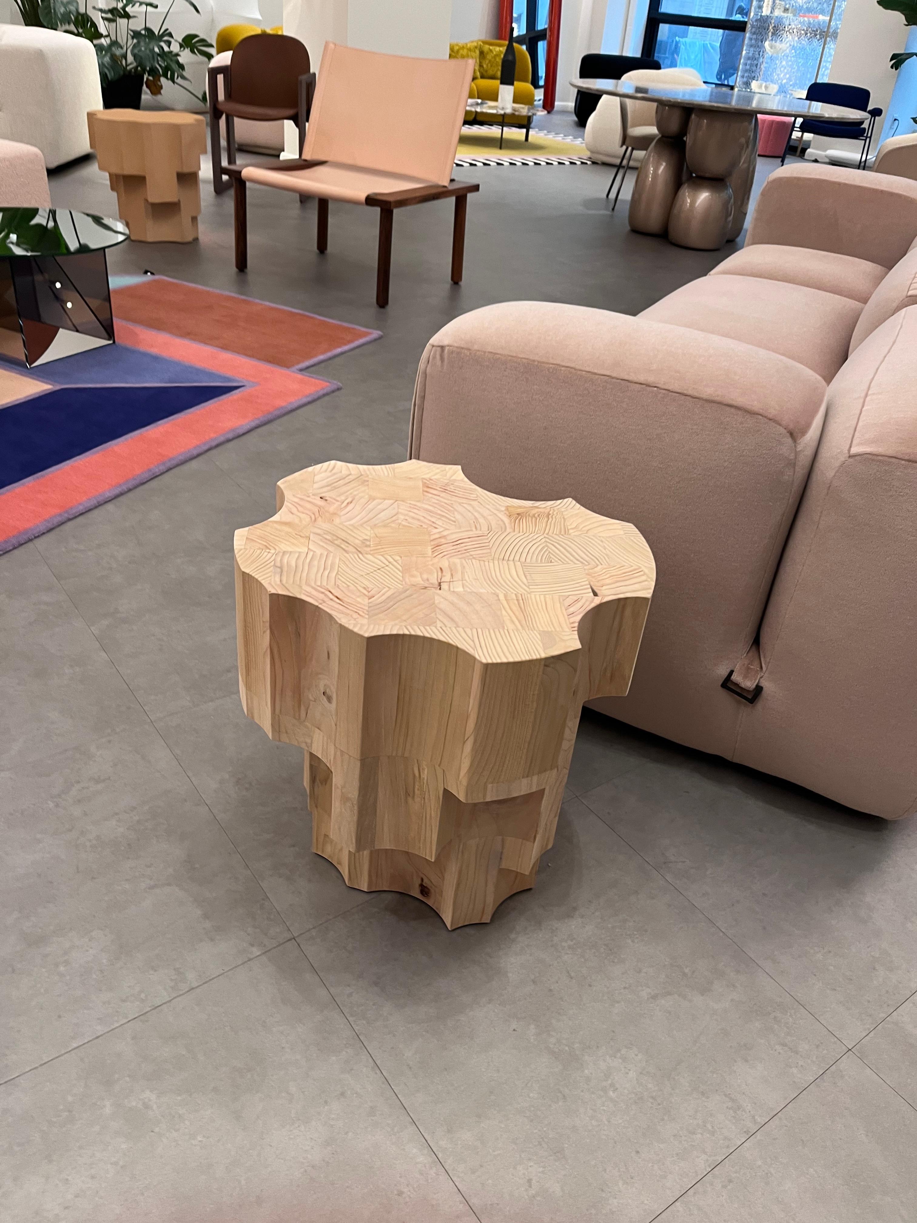 Italian Tacchini Altar Cement Side Table by EWE Studio in STOCK