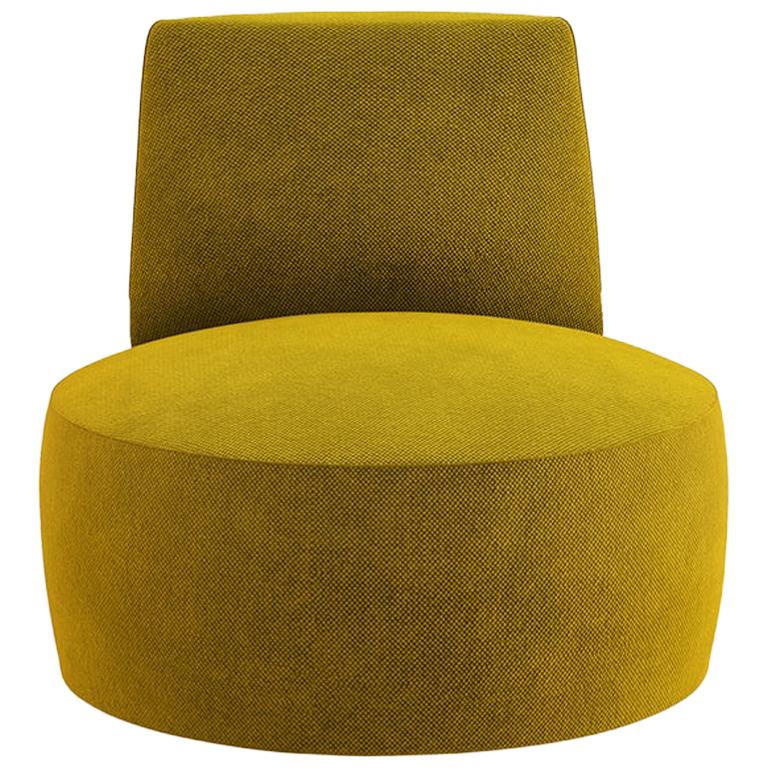 Tacchini Baobab Armchair in Mustard Bryony Fabric by Lievore Altherr Molina