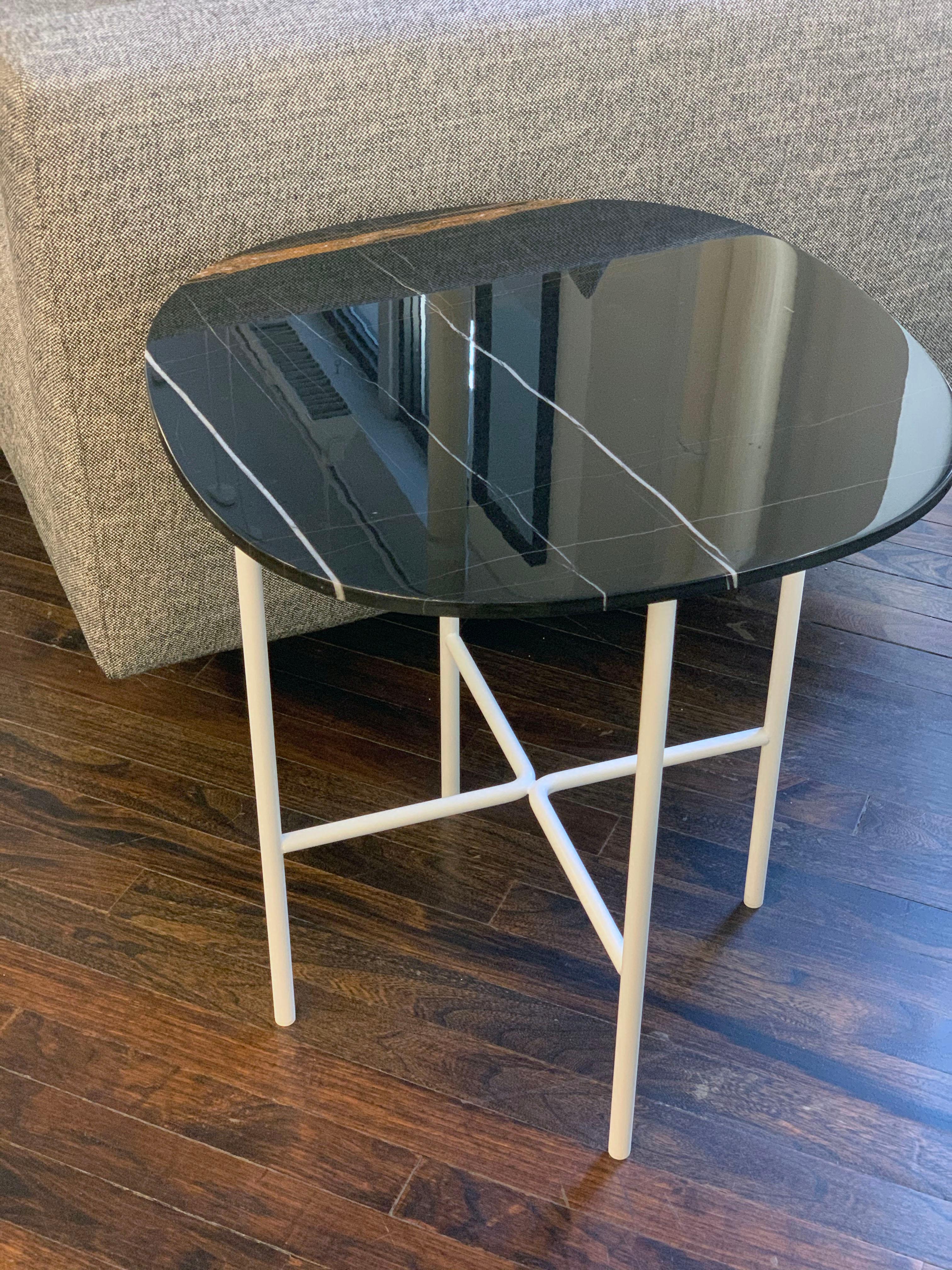 Modern Tacchini Black Marble Soap Side Table