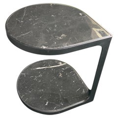 Tacchini Black Marquinia Marble Coot Side Table IN STOCK