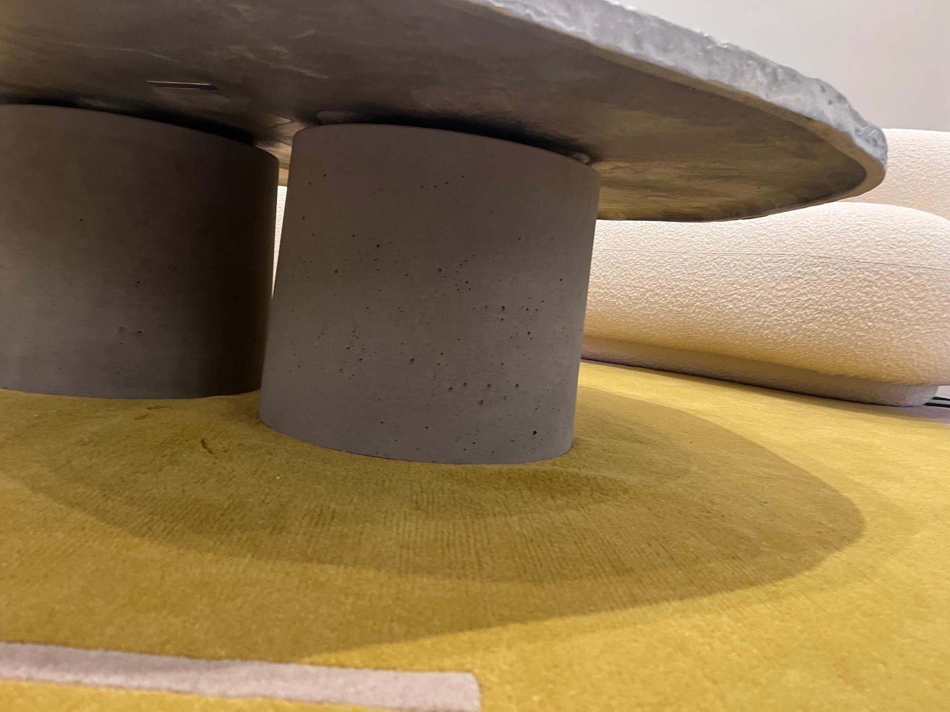 Aluminium Table basse Tacchini Brut de Roberto Sironi en stock en vente