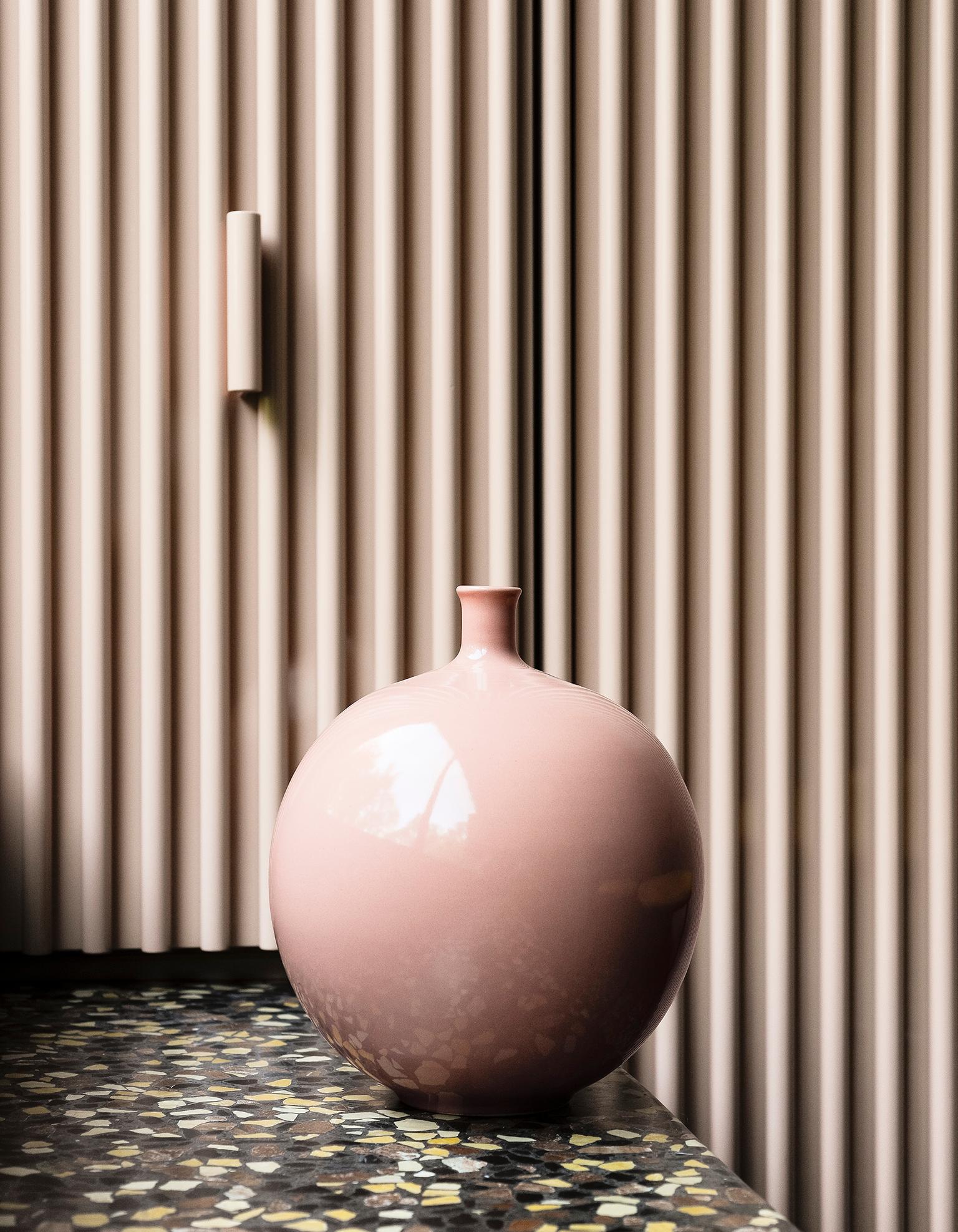 Moderne Tacchini Bubble - Grand vase en céramique émaillée fait à la main par Alvino Bagni