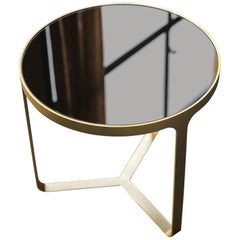 Tacchini Cage Small Round High Table in Bronze Mirror Top by Gordon Guillaumier