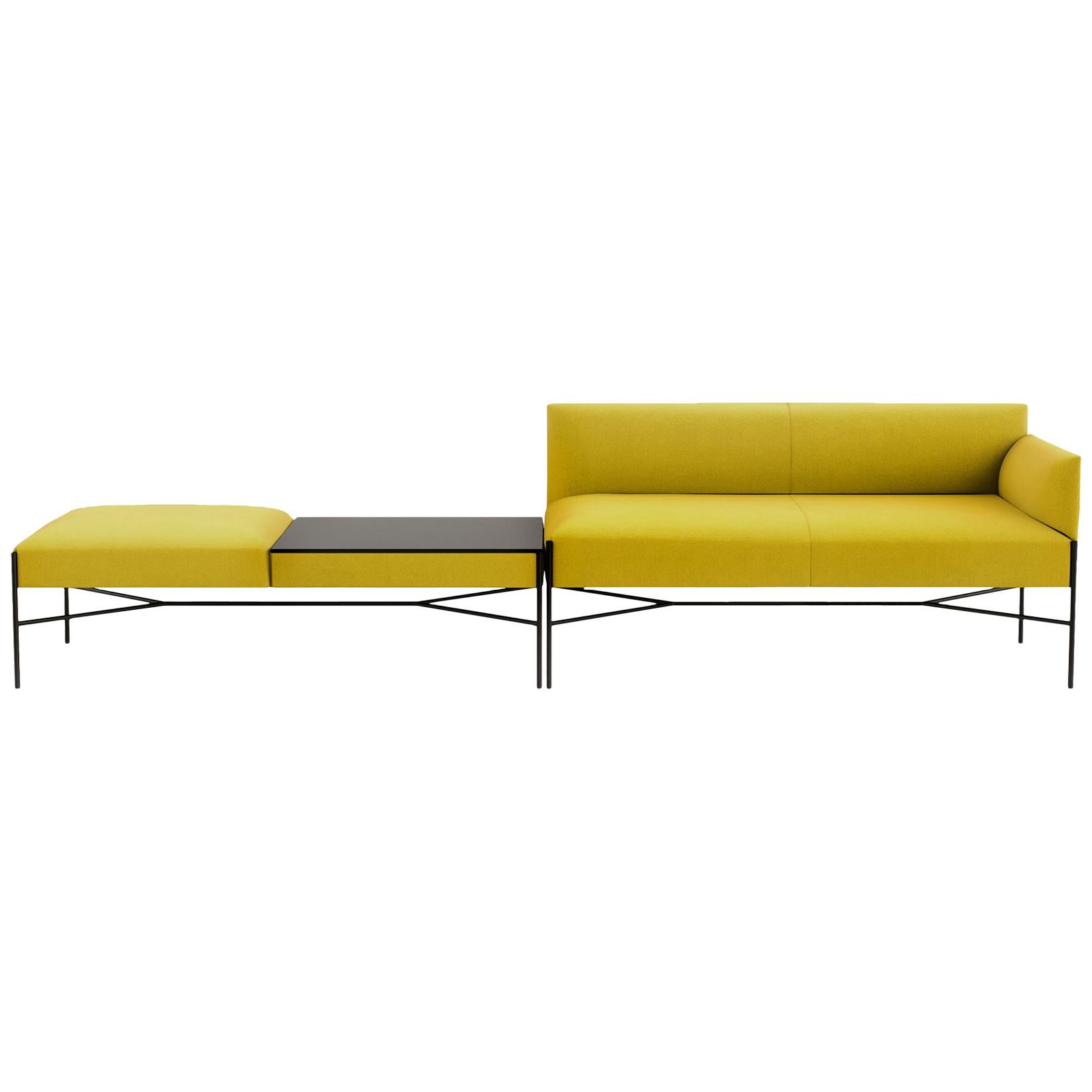Tacchini Chill-Out Modular Sofa in Mustard Bryony Fabric by Gordon Guillaumier