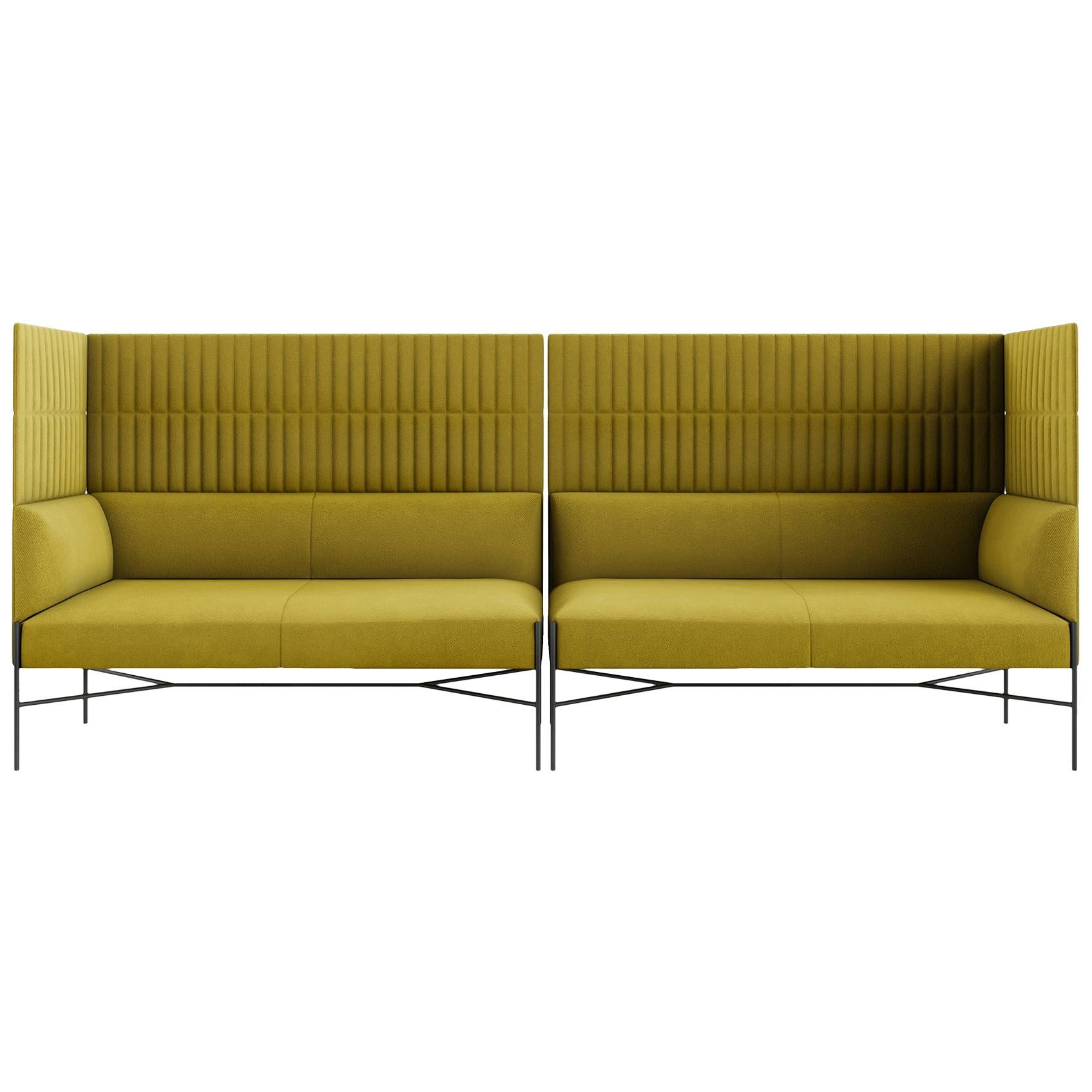 Tacchini Chill-Out Quiltd High Modular Sofa-End in Green by Gordon Guillaumier