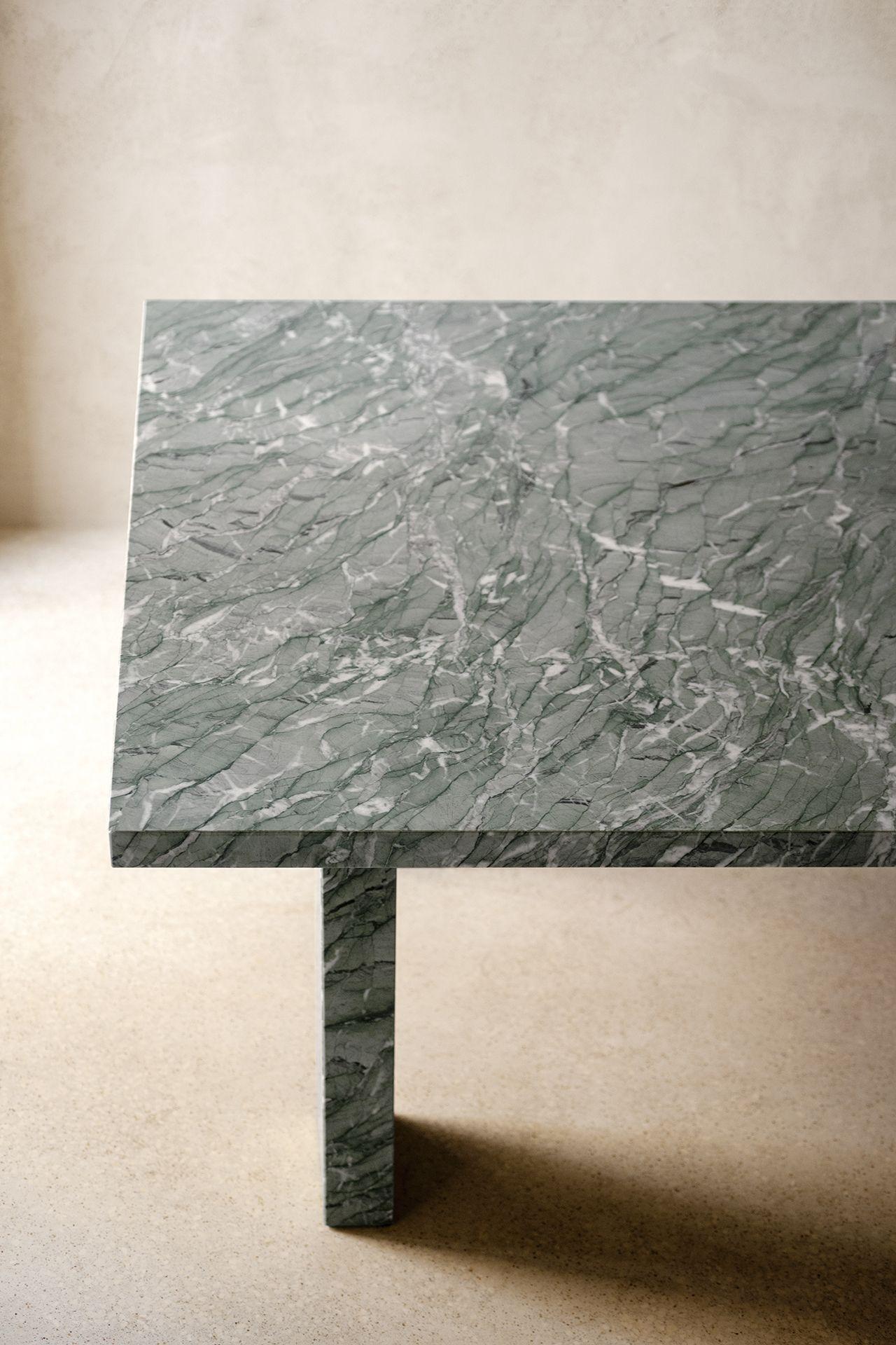 Italian Tacchini Clockwise Marble Dining Table by Michael Anastassiades Rectangular top For Sale