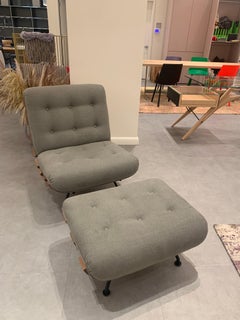 Tacchini Costela Lounge Chair & Ottoman Designed by Martin Eisler