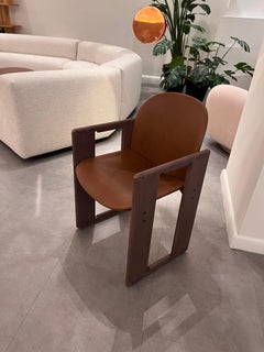 Tacchini Dialogo Leather & Walnut Armchair by Tobia Scarpa in STOCK
