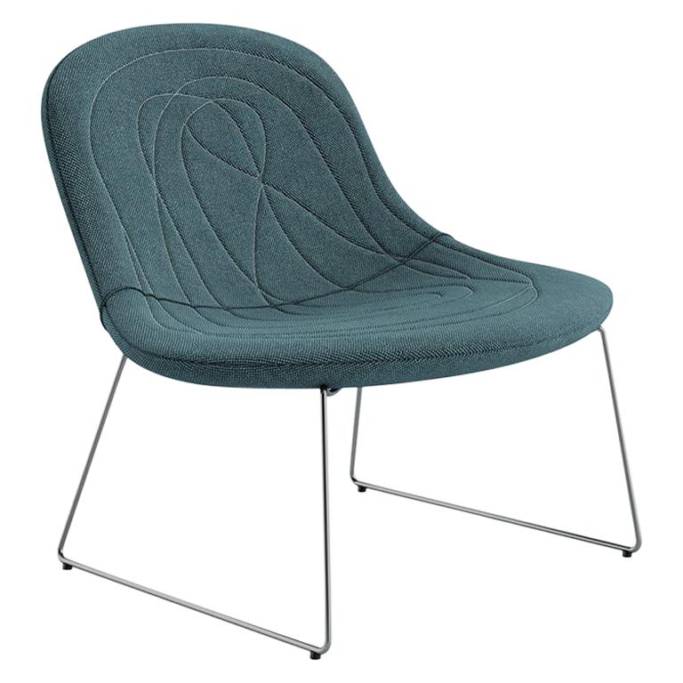 Tacchini Doodle Lounge Chair in Blue Green Fabric by Claesson Koivisto Rune