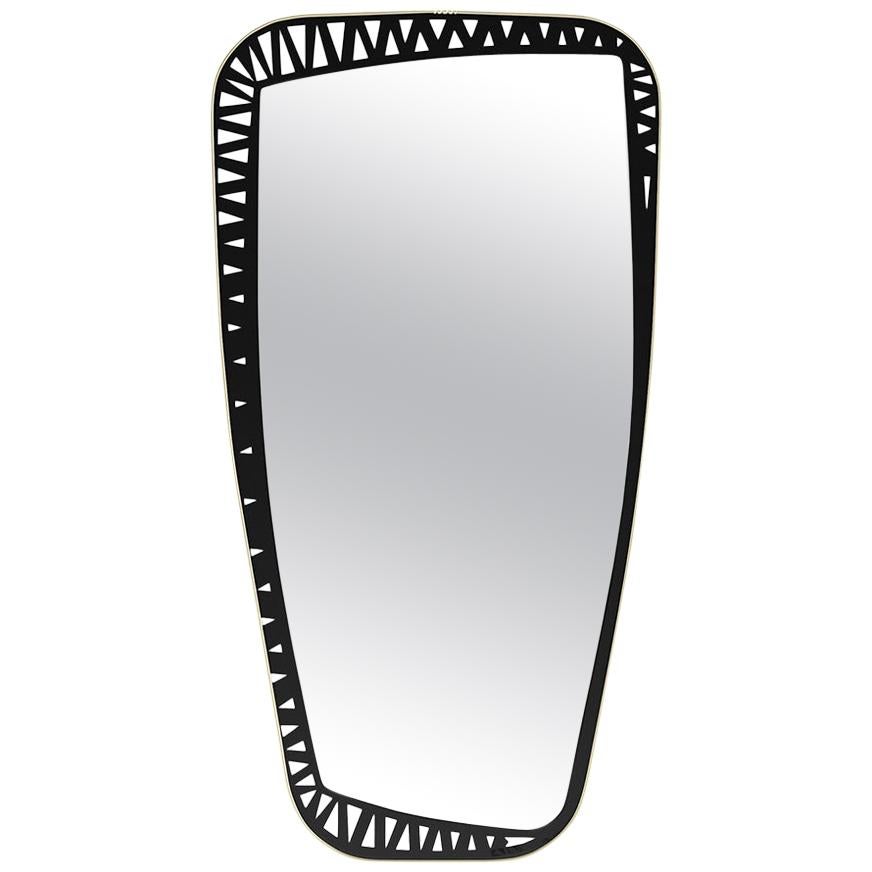 Tacchini Dorian Mirror with Black Outlined Edges For Sale at 1stDibs
