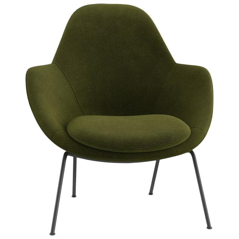 Tacchini Dot Armchair in Olive Green Calantha Fabric Base by Patrick Norguet