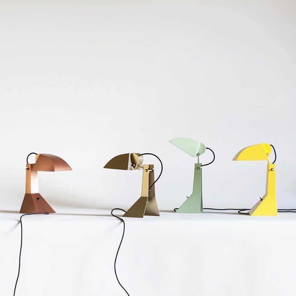 Métal Lampe de bureau Tacchini E63 en cuivre mat brossé conçue par Umberto Riva en vente