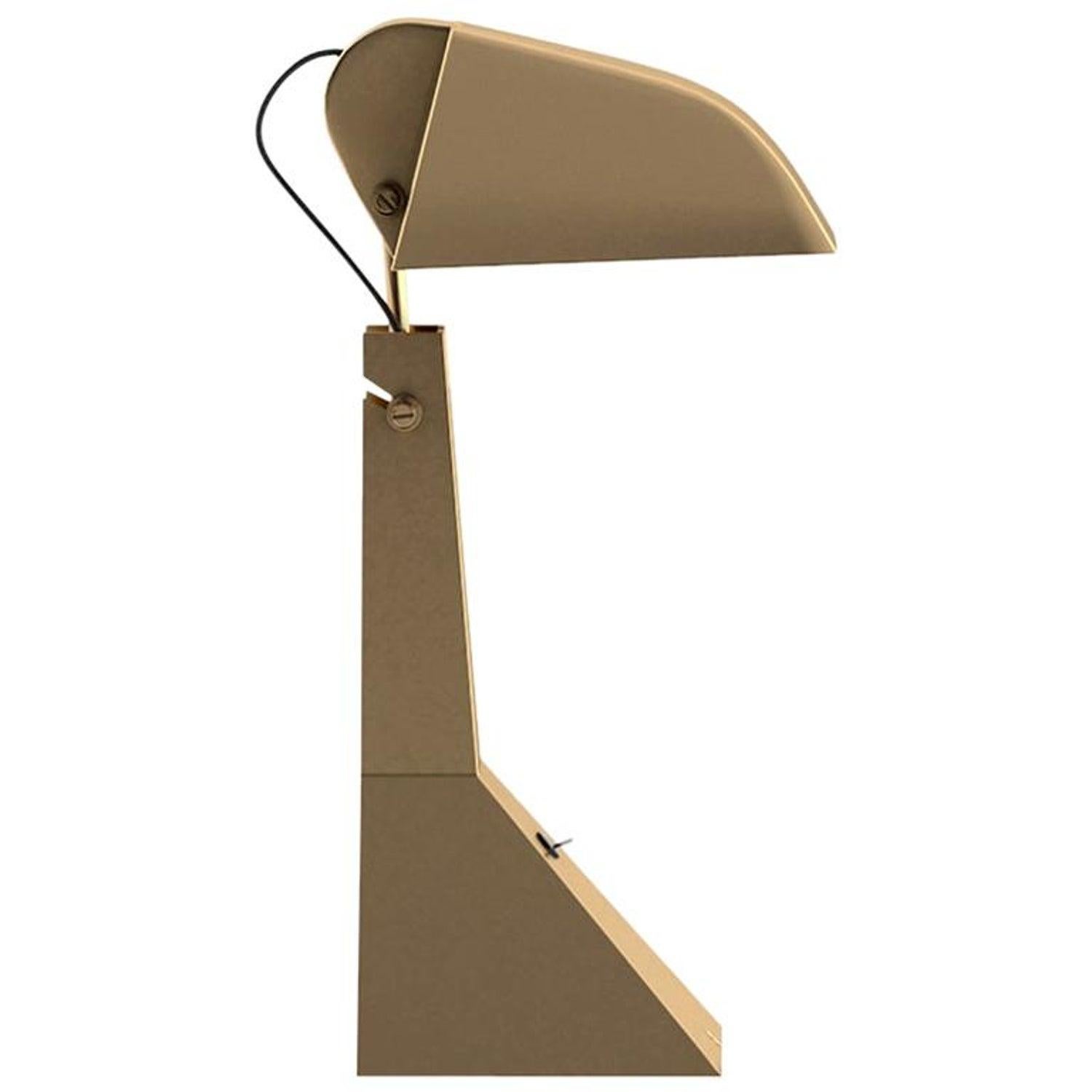 Lampe de bureau Tacchini E63 en cuivre mat brossé conçue par Umberto Riva en vente 2