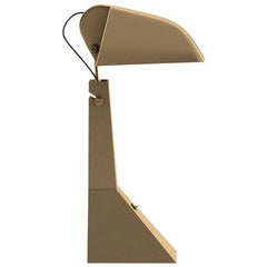 Tacchini E63 LED Table Lamp in Matte Champagne Gold Structure by Umberto Riva