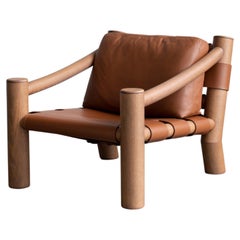 Tacchini Elephant Leather Lounge Chair Designed by Karen Chekerdijan