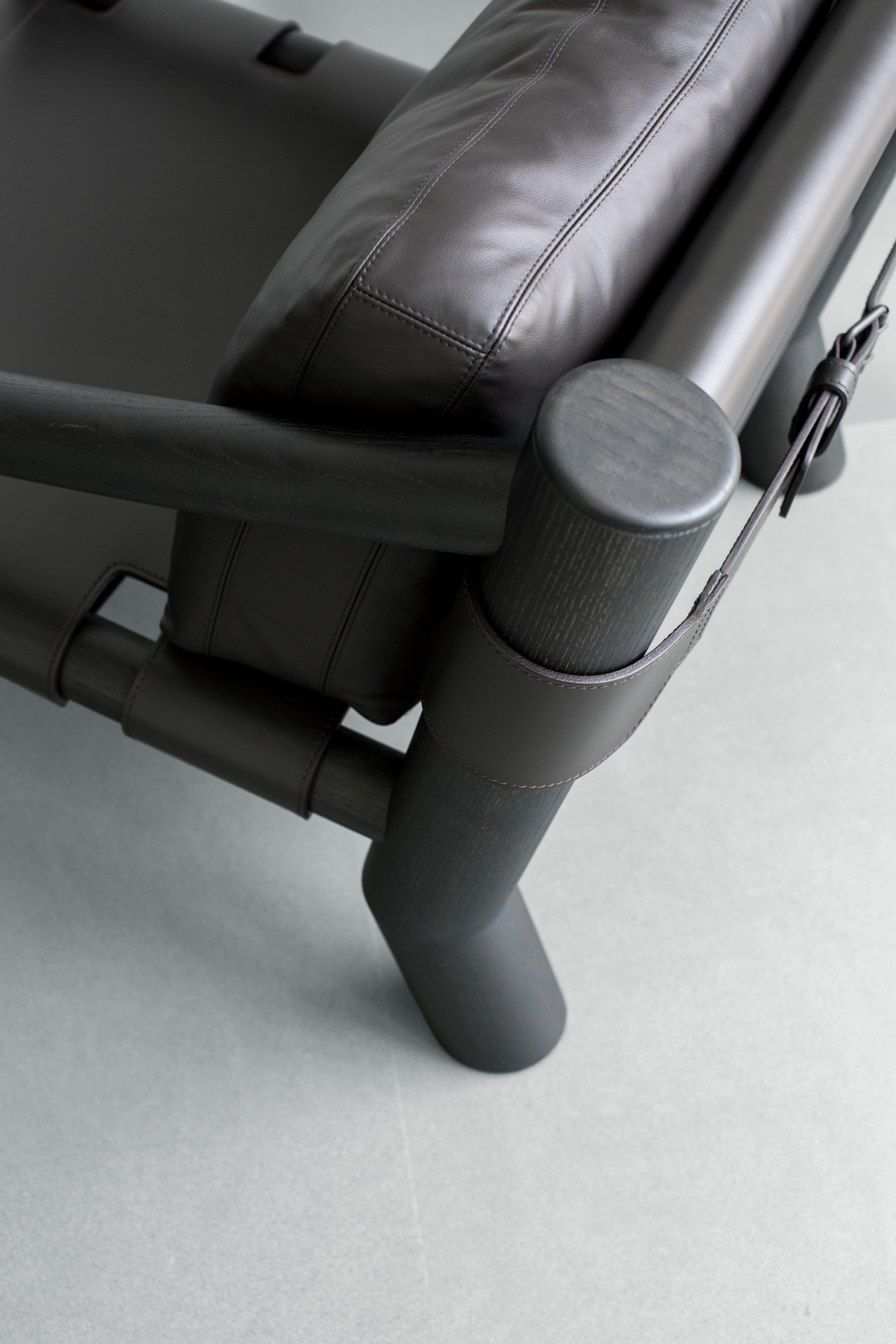Leather Customizable Tacchini Elephant Lounge Chair & Ottoman by Karen Chekerdijan For Sale