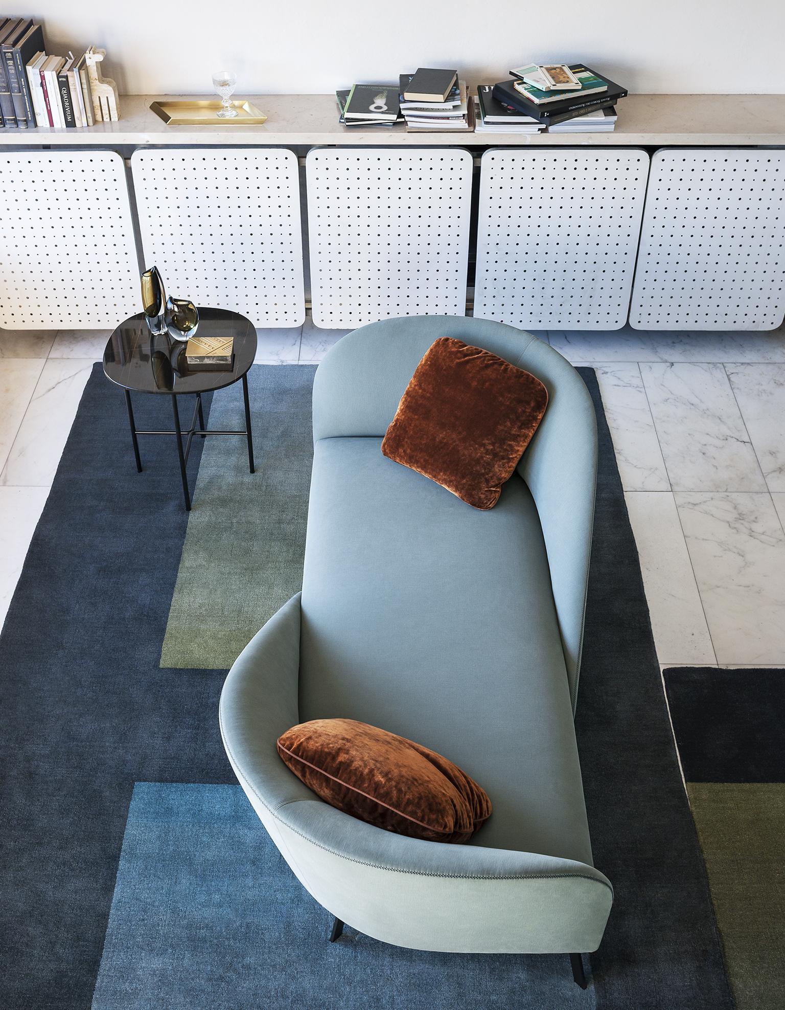 Modern Tacchini Face to Face Sofa with Cushion in Calantha Fabric by Gordon Guillaumier