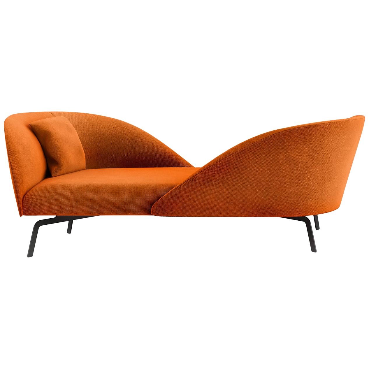 Tacchini Face to Face Sofa with Cushion in Calantha Fabric by Gordon Guillaumier