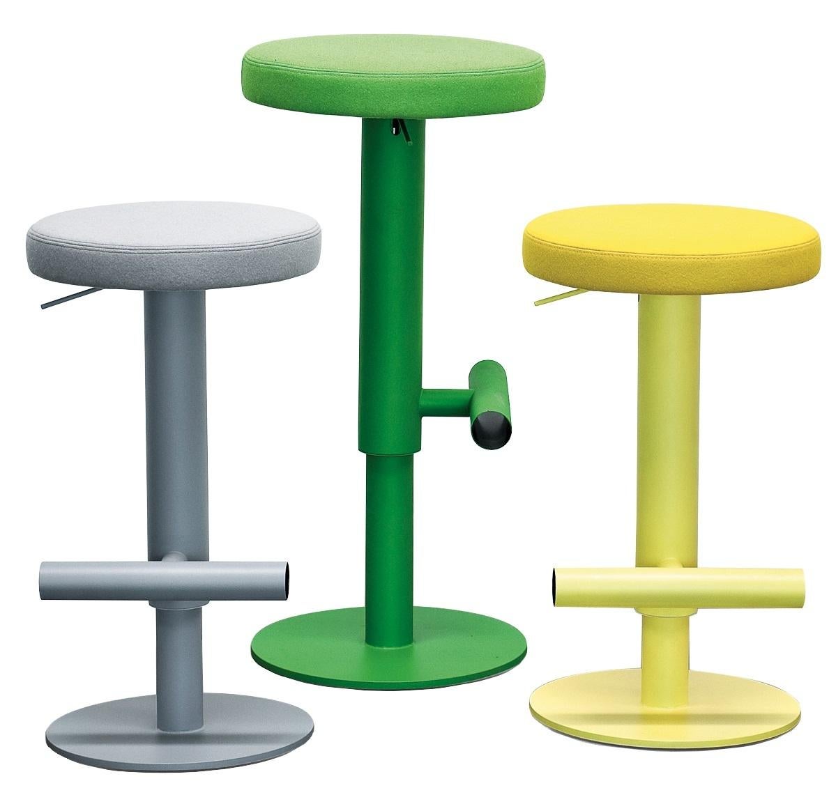 Fabric Customizable Tacchini Set of Four Fixie Adjustable Stools by PearsonLloyd