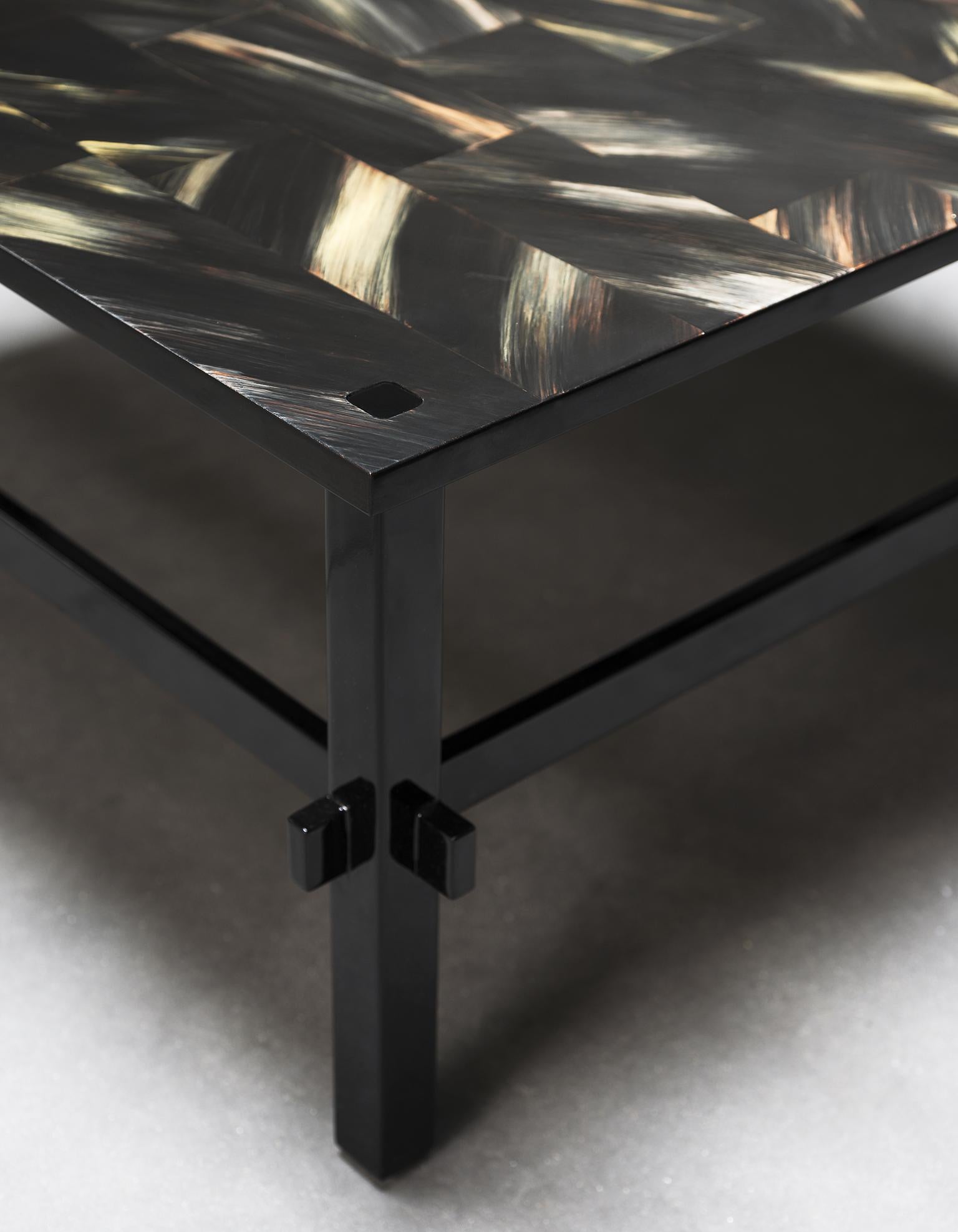 Italian Tacchini Gio Low Table in Black Laminate Top & Grey Wood by Gianfranco Frattini