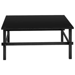 Tacchini Gio Low Table in Black Laminate Top & Grey Wood by Gianfranco Frattini