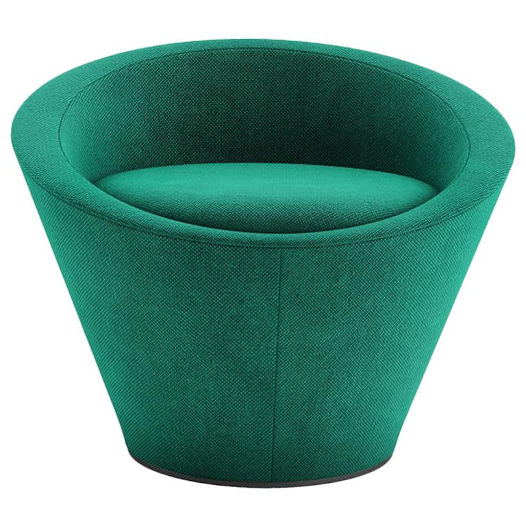 Tacchini Girola Armchair in Emerald Green Bopha Fabric by Lievore Altherr Molina